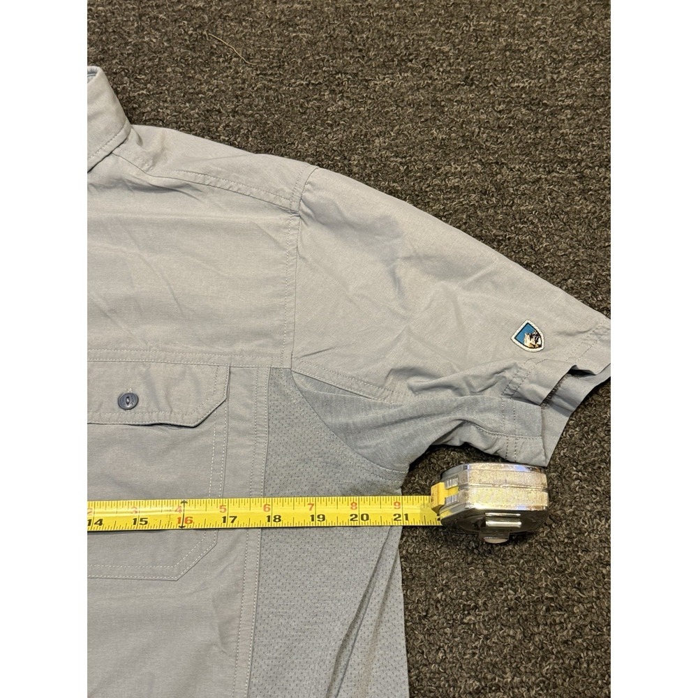 Kuhl Button Shirt Mens Medium Airspeed Vented Hiking Outdoors Blue SMALL FLAW** - Picture 7 of 7